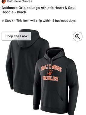 Baltimore Orioles Black Pullover Hoodie
Athletic Heart & Soul Hoodie -new w/tags